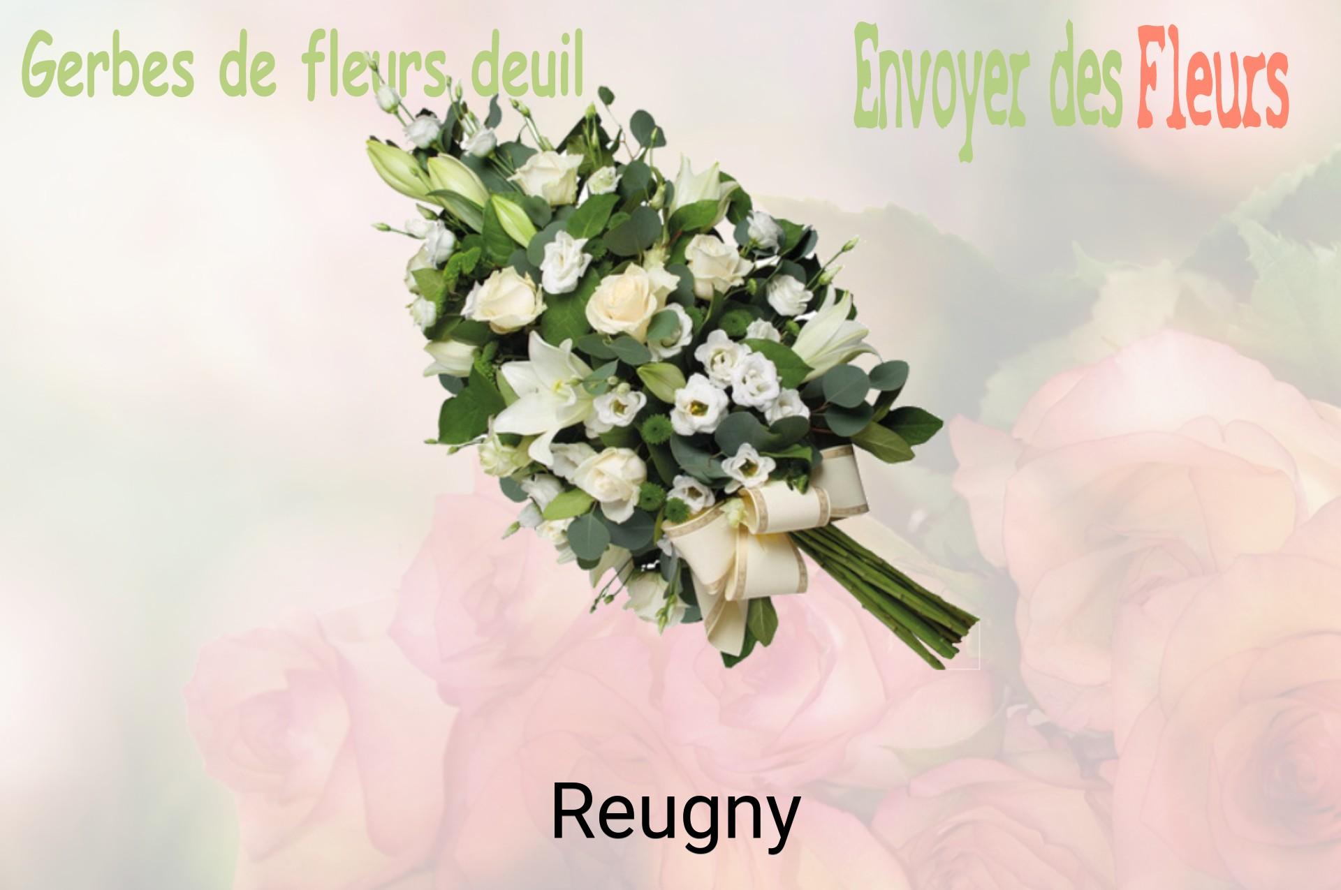 Gerbe de fleurs de deuil livrée à Reugny